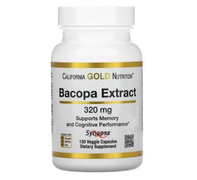 California Gold Nutrition, екстракт бакопи, 320 мг, 120 вегетаріанських капсул