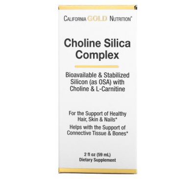 California Gold Nutrition, холіновий і кремнієвий комплекс, біодоступний колаген для підтримки волосся, шкіри та нігтів, 60 мл (2 рідк. унції)