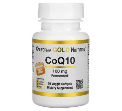 California Gold Nutrition, Коэнзим Q10, 100 мг, 30 растительных капсул