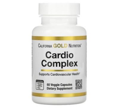 California Gold Nutrition, комплекс для здоровья сердца, 60 вегетарианских капсул