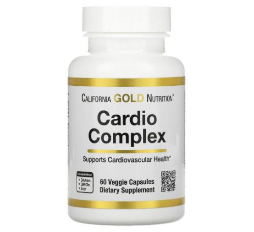 California Gold Nutrition, комплекс для здоров'я серця, 60 вегетаріанських капсул