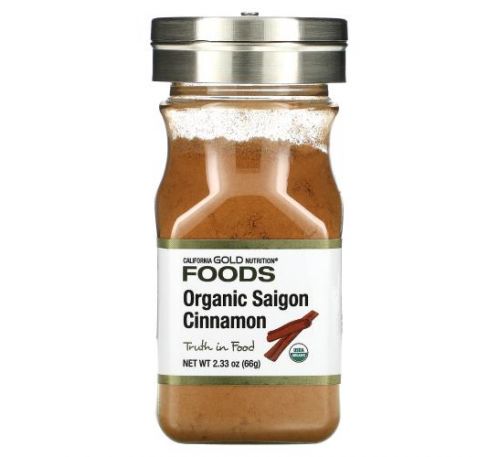 California Gold Nutrition, органічна сайгонська кориця, 66 г (2,33 унції)