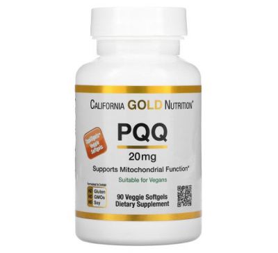 California Gold Nutrition, піролохінолінхінон, 20 мг, 90 вегетаріанських капсул