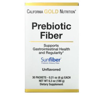 California Gold Nutrition, пребиотическая клетчатка, 30 пакетиков, по 6 г (0,21 унции)