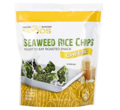 California Gold Nutrition, рисові чипси з морськими водоростями, зі смаком сиру, 142 г (5 унцій)