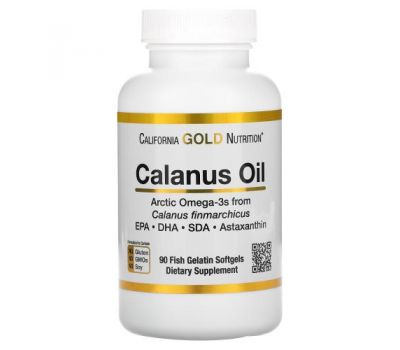 California Gold Nutrition, жир калануса, 500 мг, 90 капсул із риб’ячого желатину