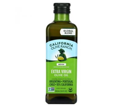 California Olive Ranch, Global Blend, Extra Virgin Olive Oil, Medium, 16.9 fl oz (500 ml)