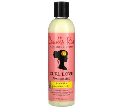 Camille Rose, Curl Love Moisture Milk, Leave-In Conditioning Cream, Rice Milk & Macadamia Oil, 8 oz (240 ml)