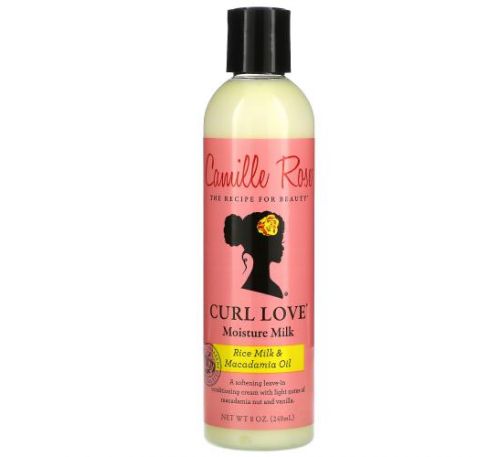 Camille Rose, Curl Love Moisture Milk, Leave-In Conditioning Cream, Rice Milk & Macadamia Oil, 8 oz (240 ml)