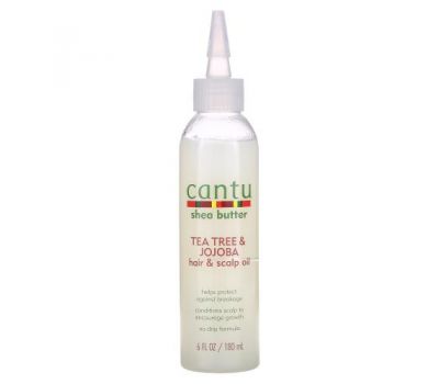 Cantu, Shea Butter, Tea Tree & Jojoba Hair & Scalp Oil, 6 fl oz (180 ml)