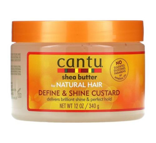 Cantu, Shea Butter for Natural Hair, Define & Shine Custard, 12 oz (340 g)