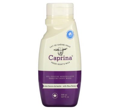 Caprina, Fresh Goat's Milk, Amazing Body Wash, Shea Butter, 16.9 fl oz (500 ml)