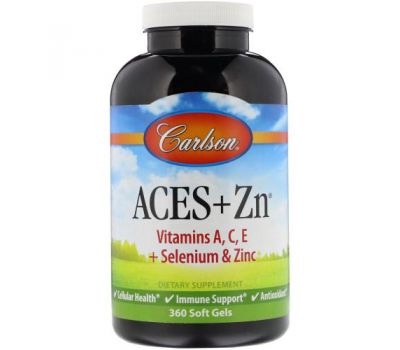 Carlson Labs, Aces + Zn, 360 Soft Gels