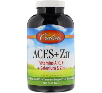 Carlson Labs, Aces + Zn, 360 Soft Gels