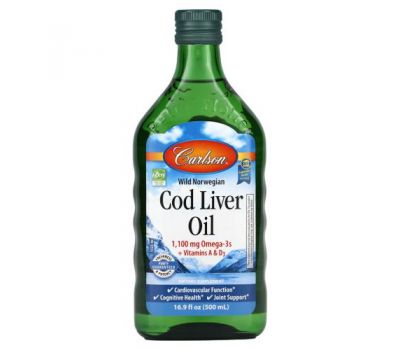 Carlson Labs, Norwegian Cod Liver Oil, 16.9 fl oz (500 ml)