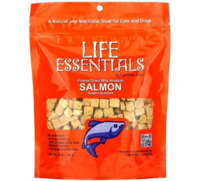 Cat-Man-Doo, Life Essentials, Freeze Dried Wild Alaskan Salmon, For Cats and Dogs, 5 oz (142 g)