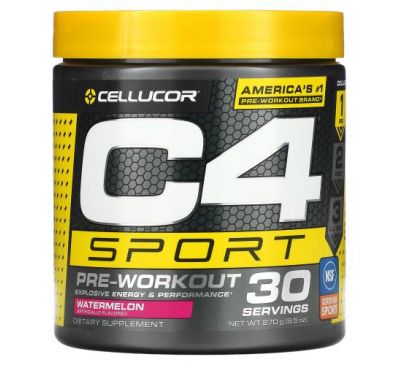 Cellucor, C4 Sport, Pre-Workout, Watermelon, 9.5 oz (270 g)