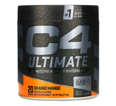Cellucor, C4 Ultimate Pre-Workout Performance, Orange Mango, 11.5 oz (326 g)