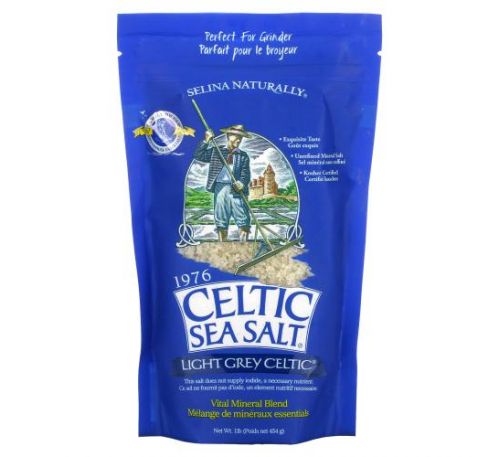 Celtic Sea Salt, Light Grey Celtic, суміш життєво необхідних мікроелементів, 454 г (1 фунт)