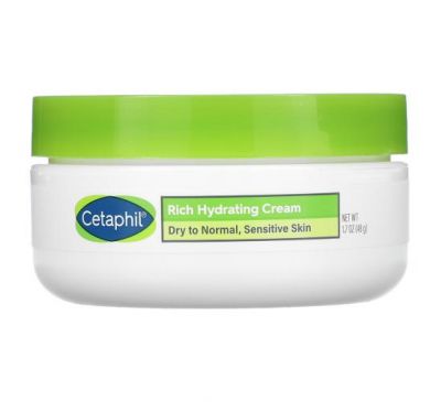 Cetaphil, Rich Hydrating Cream with Hyaluronic Acid, 1.7 oz (48 g)