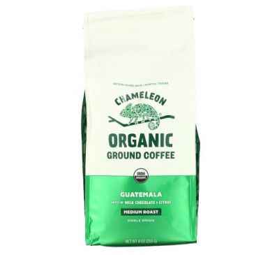 Chameleon Organic Coffee, Органический молотый кофе, средней обжарки, Гватемала, 255 г (9 унций)