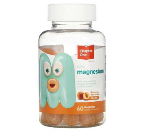 Chapter One, M Is For Magnesium, Peach, 60 Gummies