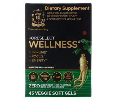 Cheong Kwan Jang, Koreselect, Wellness, 45 Veggie Soft Gels