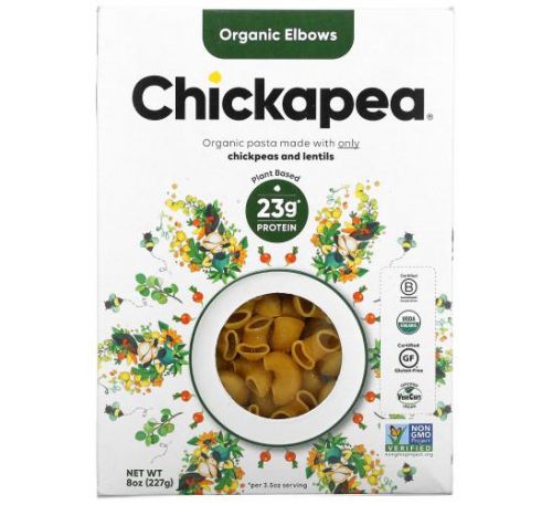 Chickapea, Organic Elbows,  8 oz ( 227 g)