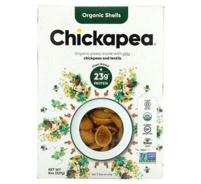 Chickapea, органічні макарони, 227 г (8 унцій)