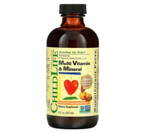 ChildLife, Essentials, мультивітаміни й мікроелементи, зі смаком натурального апельсина й манго, 237 мл (8 рідк. унцій)