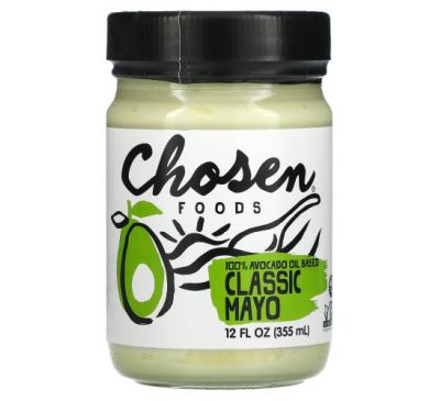 Chosen Foods, 100% Avocado Oil Based, Classic Mayo, 12 fl oz (355 ml)