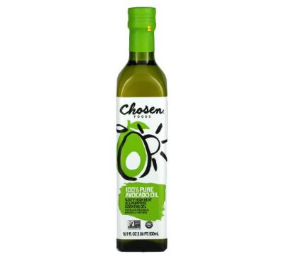 Chosen Foods, 100% чистое масло авокадо, 500 мл (16,9 жидк. Унции)