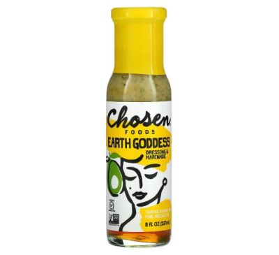 Chosen Foods, Earth Goddess Dressing & Marinade, Toasted Sesame & Pure Avocado Oil, 8 fl oz (237 ml)