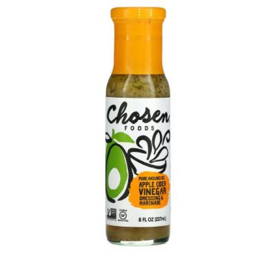 Chosen Foods, Pure Avocado Oil, Dressing & Marinade, Apple Cider Vinegar, 8 fl oz (237 ml)