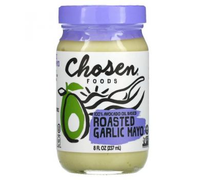 Chosen Foods, Roasted Garlic Mayo, 8 fl oz (237 ml)