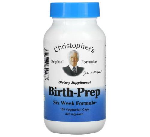 Christopher's Original Formulas, Birth-Prep, Six Week Formula, 420 mg, 100 Vegetarian Caps