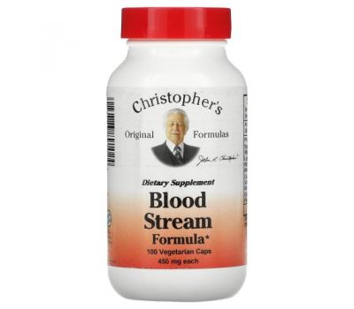 Christopher's Original Formulas, Blood Stream Formula, 450 mg, 100 Vegetarian Caps