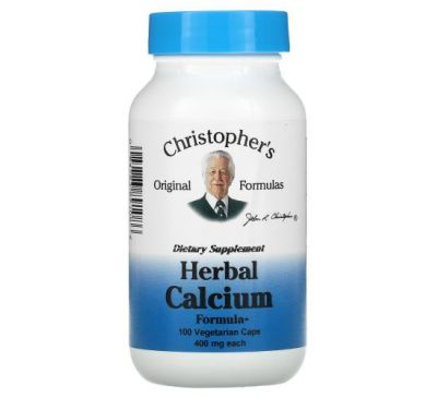 Christopher's Original Formulas, Травяная формула с кальцием, 400 мг, 100 вегетарианских капсул