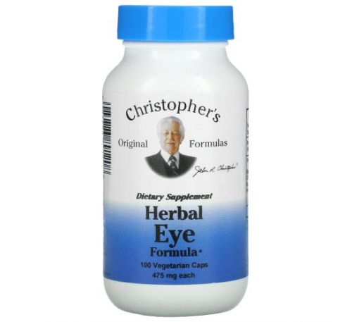 Christopher's Original Formulas, Herbal Eye Formula, 475 mg, 100 Vegetarian Caps