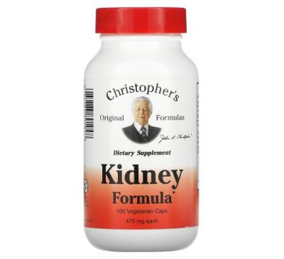 Christopher's Original Formulas, Kidney Formula, 475 mg, 100 Vegetarian Caps