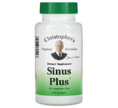 Christopher's Original Formulas, Sinus Plus, 475 mg, 100 Vegetarian Caps