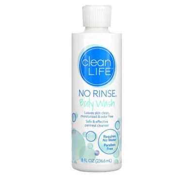 CleanLife, No Rinse Body Wash, 8 fl oz (236.6 ml)
