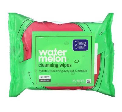 Clean & Clear, Watermelon Cleansing Wipes, 25 Wipes
