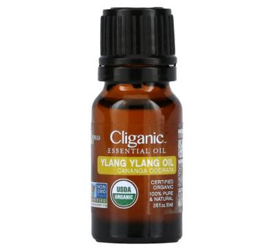 Cliganic, 100% чистое эфирное масло, иланг-иланг, 10 мл (0,33 жидк. Унции)