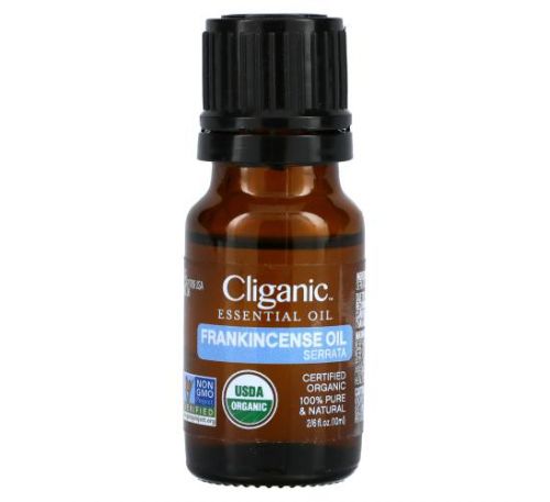 Cliganic, на 100 % чиста ефірна олія, ладан, 10 мл (0,33 рідк. унції)