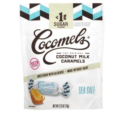 Cocomels, Coconut Milk Caramels, Sugar Free, Sea Salt, 2.75 oz (78 g)