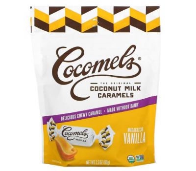 Cocomels, Карамель на кокосовому молоці з мадагаскарською ваніллю, 100 г (3,5 унції)