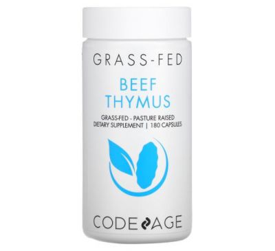 Codeage, Grass-Fed Beef Thymus, Pasture Raised, 180 Capsules