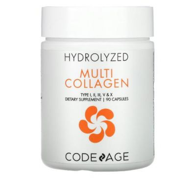 CodeAge, Hydrolyzed, мультиколлаген, 90 капсул