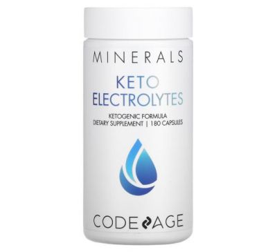 Codeage, Keto Electrolytes, Minerals, Ketogenic Formula, 180 Capsules
